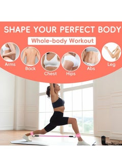 BUPY 6Pcs Ankle Resistance Bands with Cuffs, Perfect for Home Workouts and Fitness Training, Resistance Bands for Leg Training Exercise Equipment, Kickbacks Hip Gluteus Training Exercises (Pink)  - Image 3