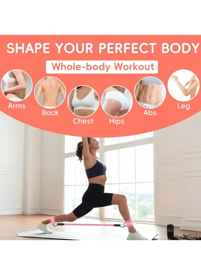 BUPY 6Pcs Ankle Resistance Bands with Cuffs, Perfect for Home Workouts and Fitness Training, Resistance Bands for Leg Training Exercise Equipment, Kickbacks Hip Gluteus Training Exercises (Pink) - Image 3