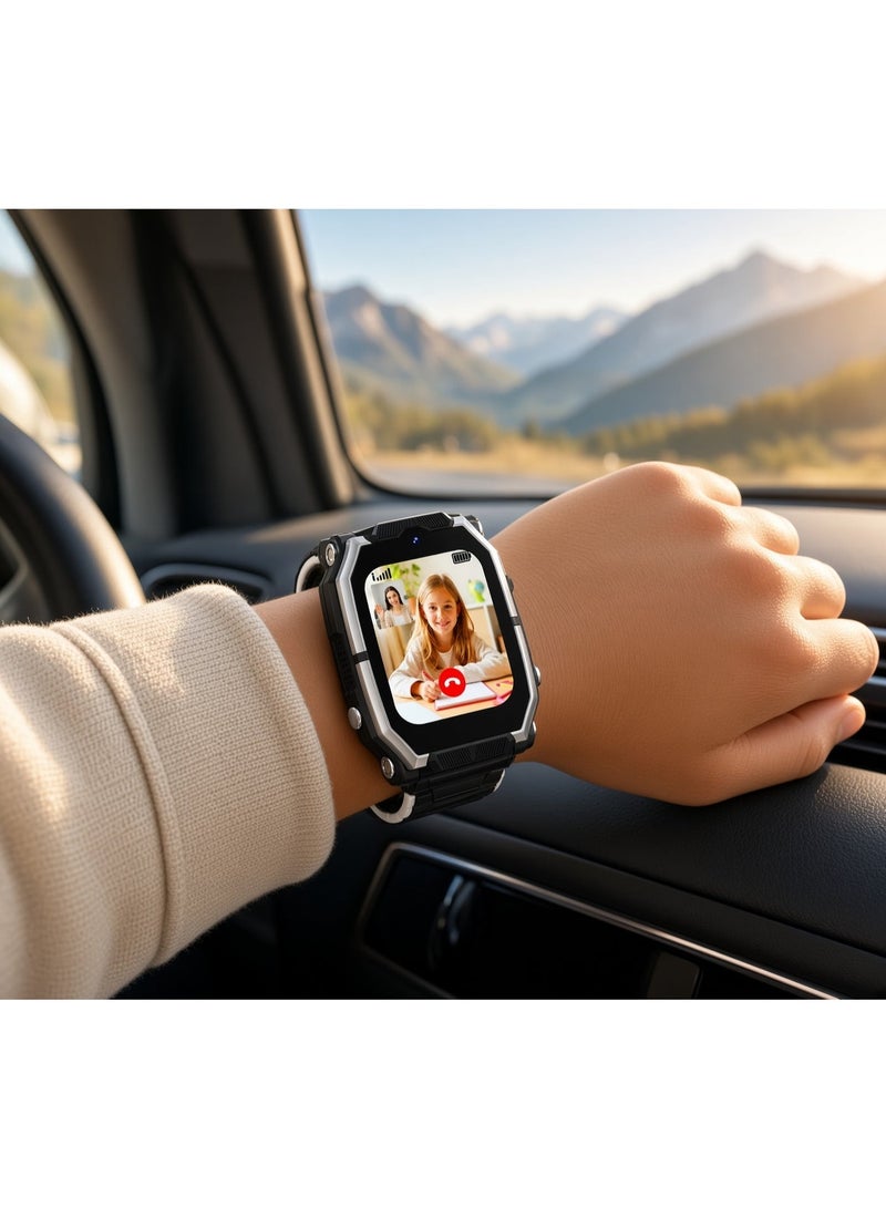 Smartberry C13 Kids Smart Watch with 5G 4G Video Calling, 360° Rotatable Dual Camera, SIM Card Support, HD Full Touchscreen, Voice Calling, GPS Tracking, Interactive Digital Smartwatch for Boys & Girls - Image 3