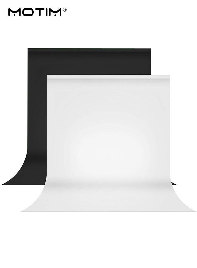 موتيم خلفية 3M × 2M للتصوير الفوتوغرافي، مجموعة الصور 2، شاشة خلفية سوداء/بيضاء للتصوير الفوتوغرافي وتصوير الفيديو في الاستوديو والتصوير الفوتوغرافي بالزوم - Image 3