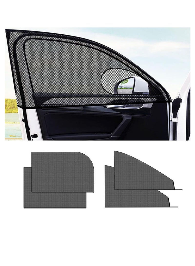 Car Side Window Sun Shade Window Sunshades Privacy Curtains Breathable mesh fabric Heat Block UV Protection Protection from Bugs Stretch Car Window Screens for Baby Camping - Image 1