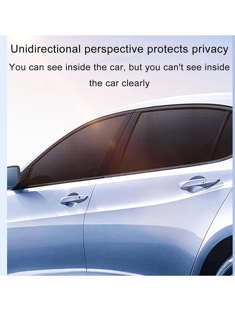 Car Side Window Sun Shade Window Sunshades Privacy Curtains Breathable mesh fabric Heat Block UV Protection Protection from Bugs Stretch Car Window Screens for Baby Camping - Image 4