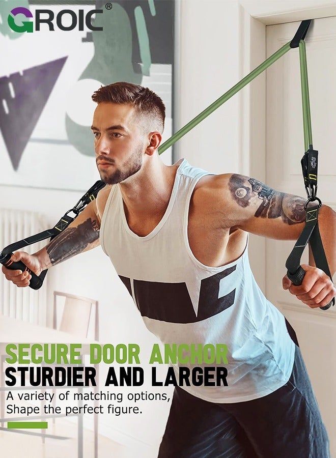 GROIC Resistance Bands, Exercise Bands with Handles, Fitness Bands, for Heavy Resistance Training, Physical Therapy, Shape Body, Yoga, Home Workout Set,Resistance Bands for Working Out(150 lbs) - Image 5