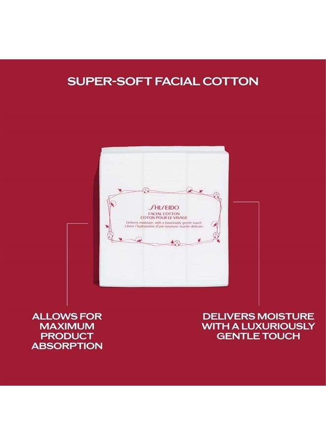Shiseido Facial Cotton Pads - Includes 165 Squares - For Softener Application & Makeup Removal - 100% Natural, Super Soft - Image 4