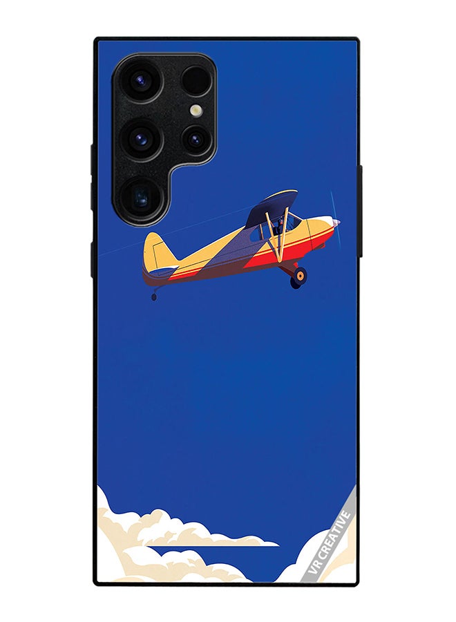 Protective Case Cover For Samsung Galaxy S25 Ultra Airplane Design Multicolour