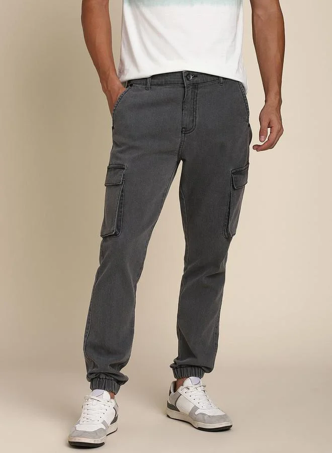 Dennis Lingo Dennis Lingo Light Wash Cargo Jogger Jeans