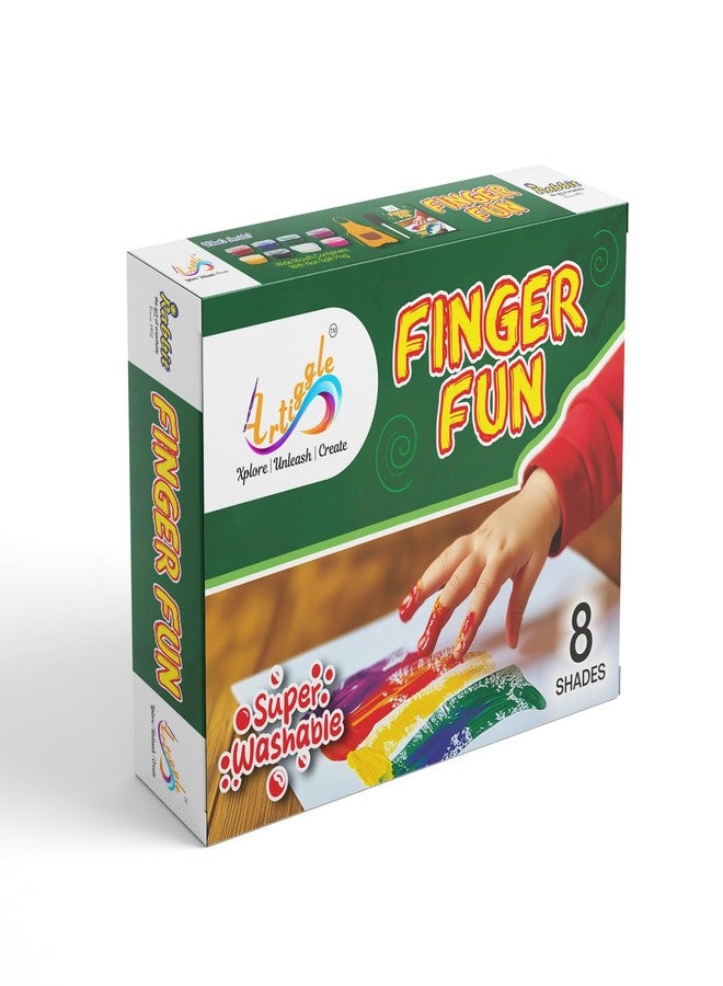 Artiggle مجموعة ألوان Artiggle للرسم بالأصابع | ألوان مائية غير سامة وآمنة للأطفال وقابلة للغسل | مستلزمات فنية للأطفال من عمر سنتين فما فوق | مجموعة فنون وحرف يدوية للأطفال - هدايا للبنات والأولاد من عمر 3 إلى 7 سنوات - Image 2