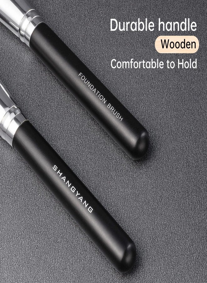 Brush Master Foundation Brush for Liquid, Flat Foundation Makeup Brush for Liquid Cream Foundation Powder Buffing Blending Vegan Premium Face Cosmetic Makeup Tool - Image 5
