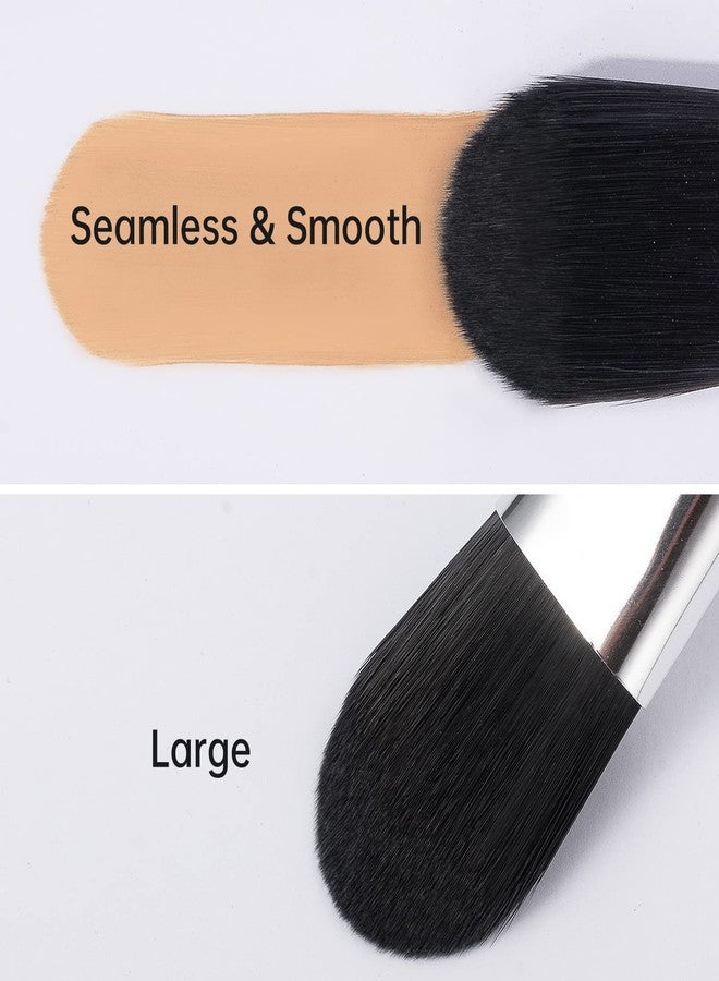 Brush Master Foundation Brush for Liquid, Flat Foundation Makeup Brush for Liquid Cream Foundation Powder Buffing Blending Vegan Premium Face Cosmetic Makeup Tool - Image 4