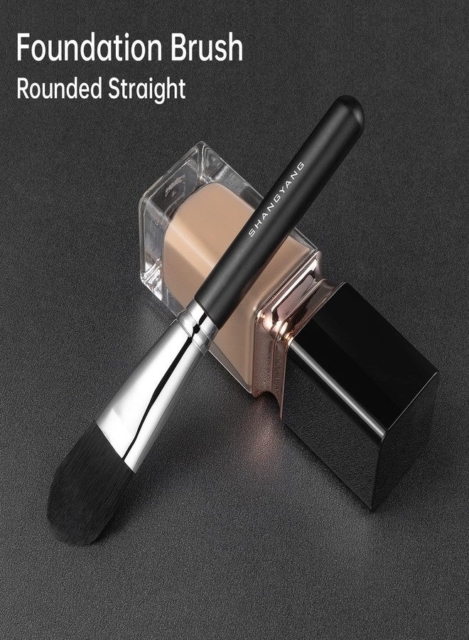 Brush Master Foundation Brush for Liquid, Flat Foundation Makeup Brush for Liquid Cream Foundation Powder Buffing Blending Vegan Premium Face Cosmetic Makeup Tool - Image 2