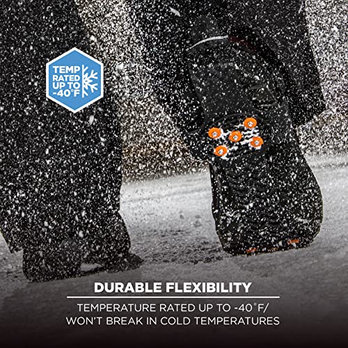 Ergodyne TREX 6310 Adjustable Slip-On Ice Traction Cleat with 10 Carbon Steel Spike Grips,Black,Extra Large - Image 5