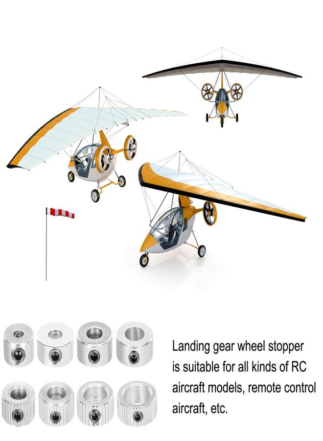 MECCANIXITY 20Pcs Landing Gear Stopper 2.55/3.1mm 0.1x0.28/0.12x0.32 Plane Wheel Collar Block with Wrench for RC Airplane Model Remote Aircraft - Image 5
