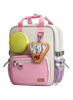 Babycare Babycare - ErgoFit Heavy Kid's Backpack, Ergonomic School Bag – Pink, 15-Inch, Lightweight, Durable, Padded Straps, BPA-Free, Breathable Back Panel, Water-Resistant, Spacious Compartments, Zipper Closure, School Essentials Organizer, Ideal for Kids, Shock-Absorbing Base, Comfortable Fit, Daily Use  - Image 1