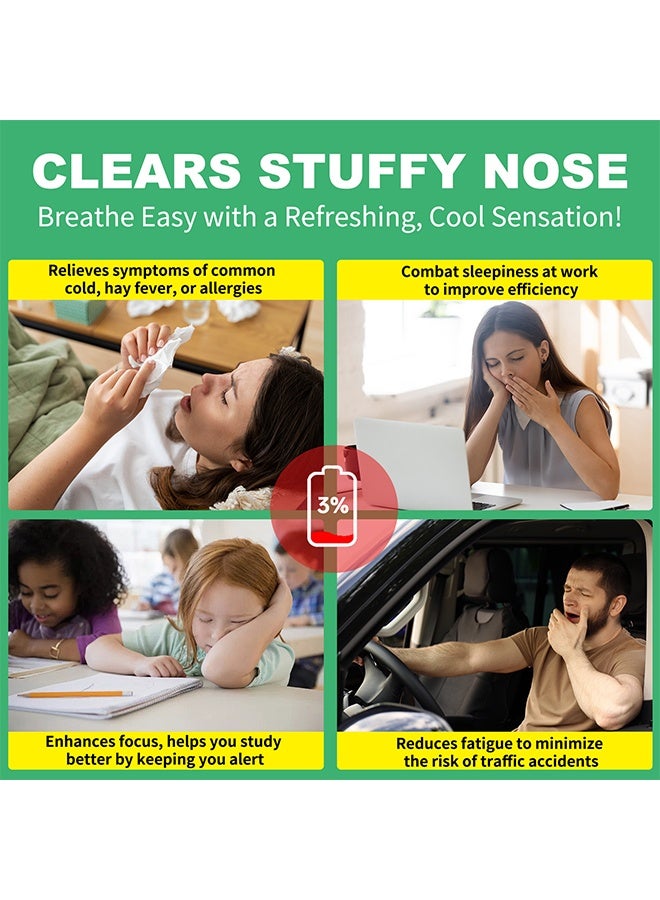 Sefudun 4 Pack Nasal Stick,Nasal Inhaler Stick,Nose Inhaler Stick,Nasal Stick Boost Energy Set,Nasal Stick Inhaler,Sinus Congestion Relief, Daily Relaxation, Stress Relief, Pure Natural Ingredients - Image 3