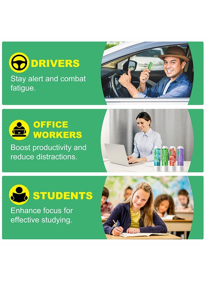 Sefudun 4 Pack Nasal Stick,Nasal Inhaler Stick,Nose Inhaler Stick,Nasal Stick Boost Energy Set,Nasal Stick Inhaler,Sinus Congestion Relief, Daily Relaxation, Stress Relief, Pure Natural Ingredients - Image 4