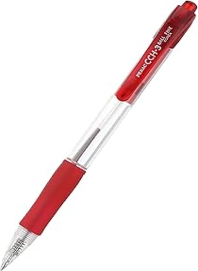 Penac BA3001-02F CCH-3 Ballpoint Pen, 0.7 mm - Red
