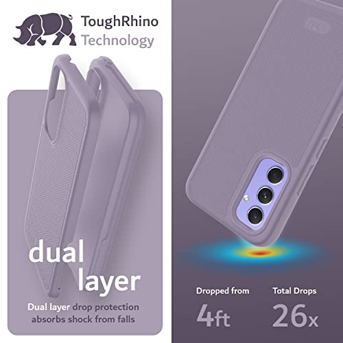 TUDIA DualShield Grip Designed for Samsung Galaxy A54 5G Case (2023), [MergeGrip] Dual Layer Shockproof Slim Military Grade Non-Slip Tough Heavy Duty Protective Phone Case Cover (Purple) - Image 3