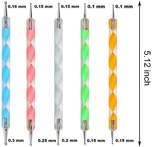 E Shopping 22Pcs Dotting Painting Tools with Mandala Set Pen Dotting with Mandala Stencil Kit Ball Stylus Clay Sculpting Carving Tools Multicolour - Image 5