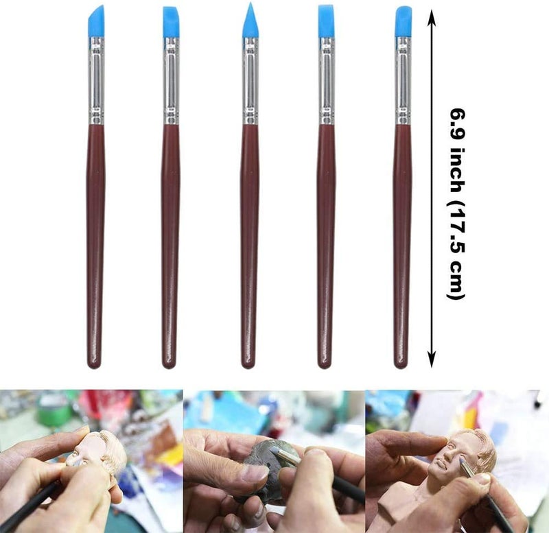 E Shopping 22Pcs Dotting Painting Tools with Mandala Set Pen Dotting with Mandala Stencil Kit Ball Stylus Clay Sculpting Carving Tools Multicolour - Image 3