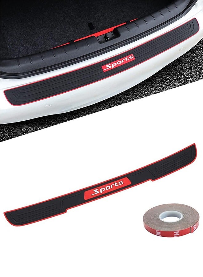 واقي الصدام الخلفي للسيارة، شريط حماية صندوق السيارة من الصدمات، مطاطي عالمي مضاد للخدش ومضاد للانزلاق، ملحقات حماية السيارة لمعظم السيارات (أسود، 35.4 بوصة) - Image 1