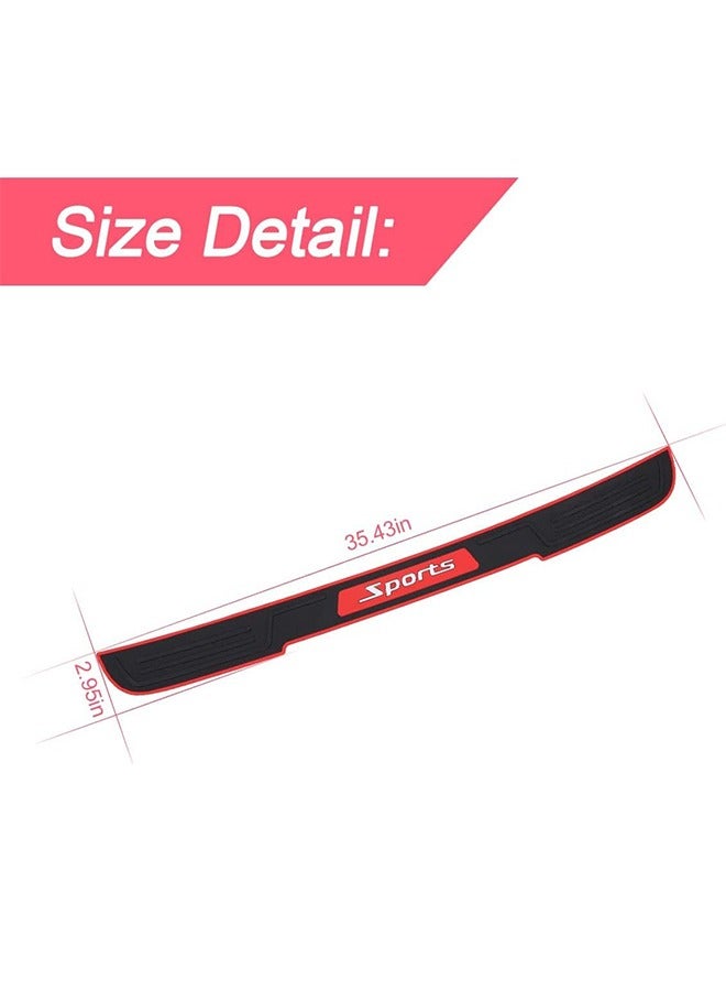 واقي الصدام الخلفي للسيارة، شريط حماية صندوق السيارة من الصدمات، مطاطي عالمي مضاد للخدش ومضاد للانزلاق، ملحقات حماية السيارة لمعظم السيارات (أسود، 35.4 بوصة) - Image 5