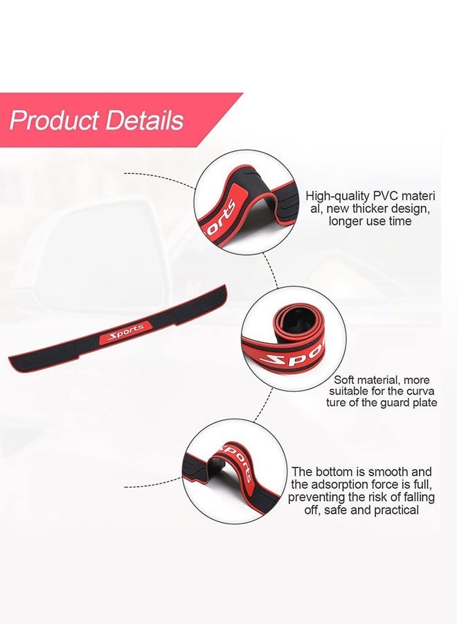 Rear Bumper Protector for Car, Universal Rubber Anti Scratch Anti Skid Protector Trunk Crash Protection Strip, Car Protector Accessories for Most Cars (Black, 35.4inch) - Image 3