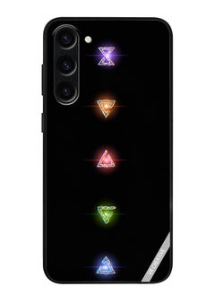 Protective Case Cover For Samsung Galaxy S24 Plus Neon Lights Diamond Shapes Design Multicolour