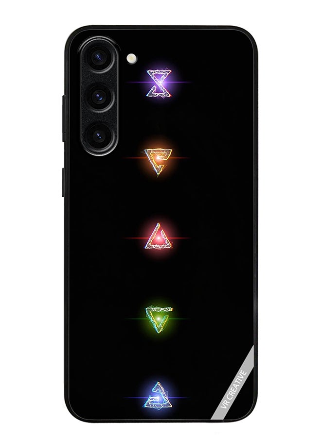 VR CREATIVE - Protective Case Cover For Samsung Galaxy S24 Plus Neon Lights Diamond Shapes Design Multicolour - Image 1
