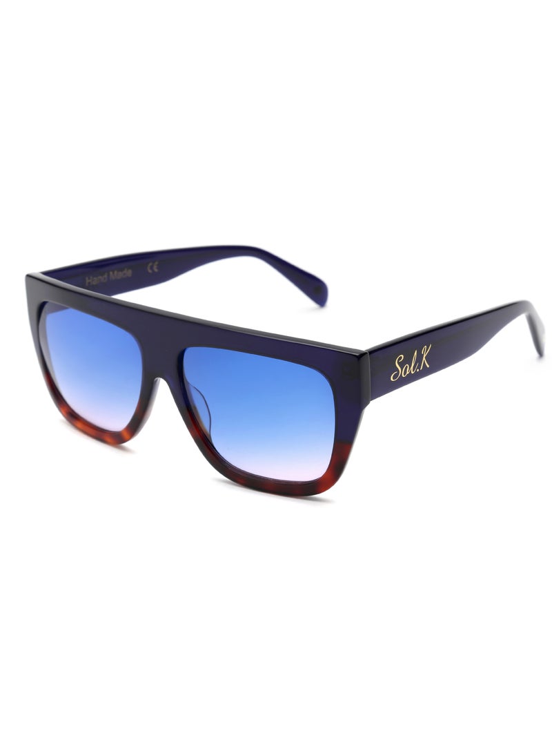 SOL.K Glossy-K Sol.K Sunglasses - Gradient Blue and Pink, Handcrafted Acetate Frame, Luxury CR-39 Lenses, UV400 Protection, Chic Two-Tone Design - Image 2