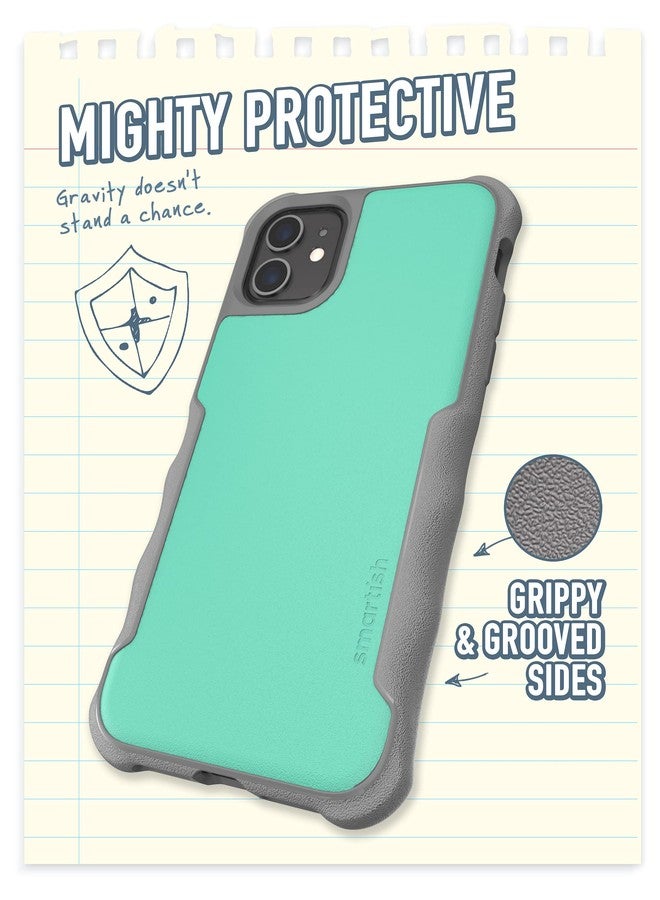 Smartish iPhone 11 Armor Case - Gripzilla [Rugged + Protective] Slim Tough Grip Cover - Minty Fine - Image 3