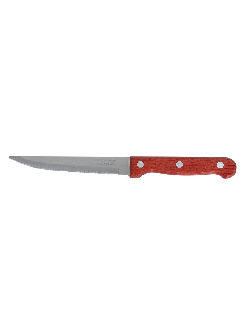 Alsaif Gallery Al Saif Gallery 6 piece serrated knife set with wooden handle  - Image 2