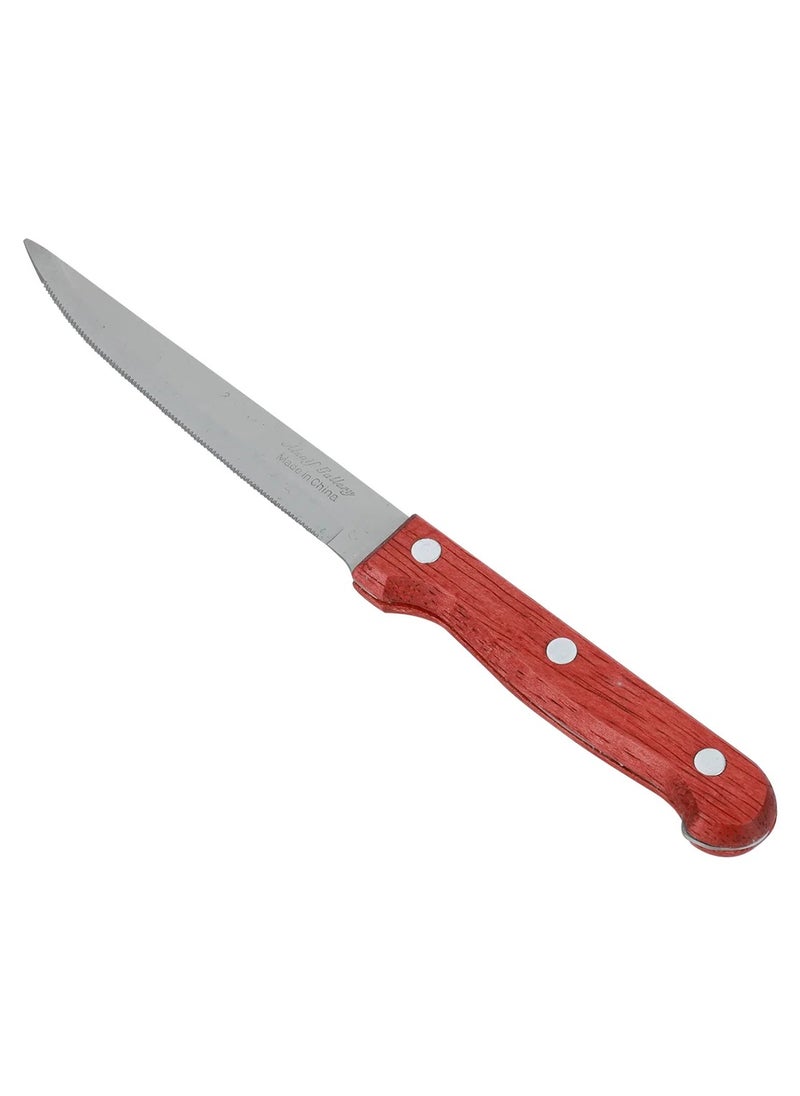 Alsaif Gallery Al Saif Gallery 6 piece serrated knife set with wooden handle  - Image 3