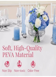 VarietyVoyageD 5 Pack Disposable Tablecloths Plastic Rectangle Table Cloth Waterproof Decorative Table Cover for BBQ ,Party, Wedding, Indoor or Outdoor Use Any scene  - Image 4
