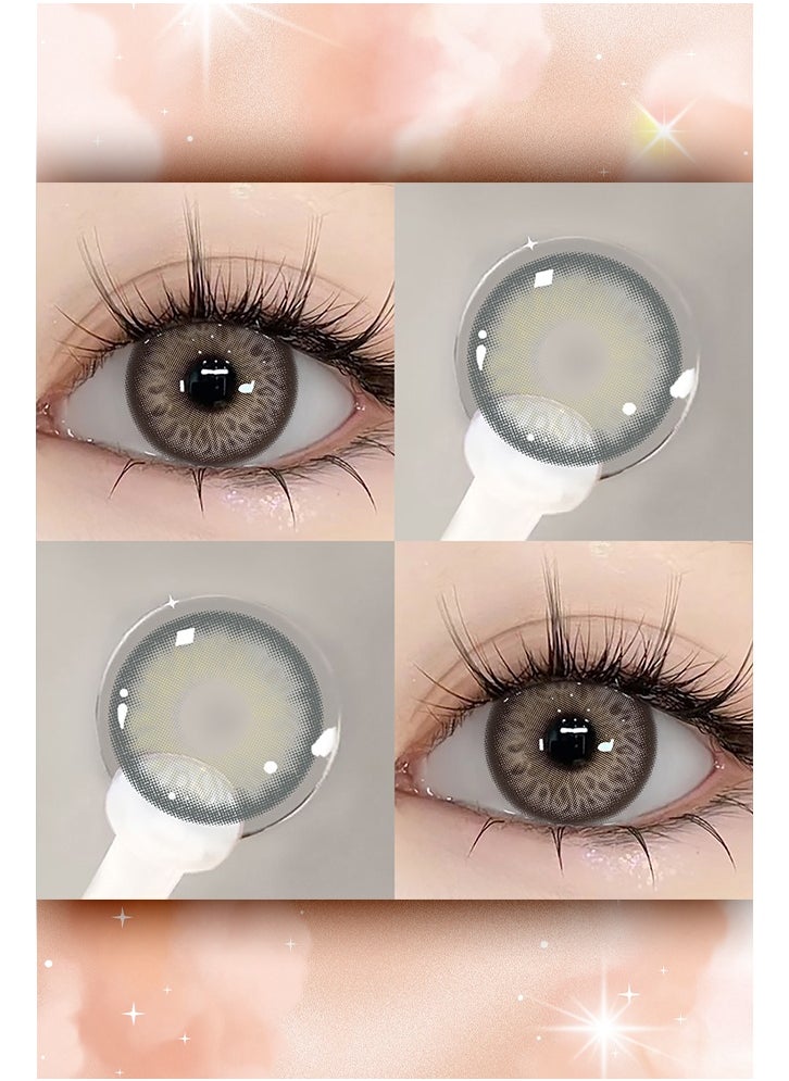 UYAAI Gray Yearly Colored Contact Lenses, Unisex Cosmetic Contact Lenses, Natural Fashion Lenses, With Case  - Image 5
