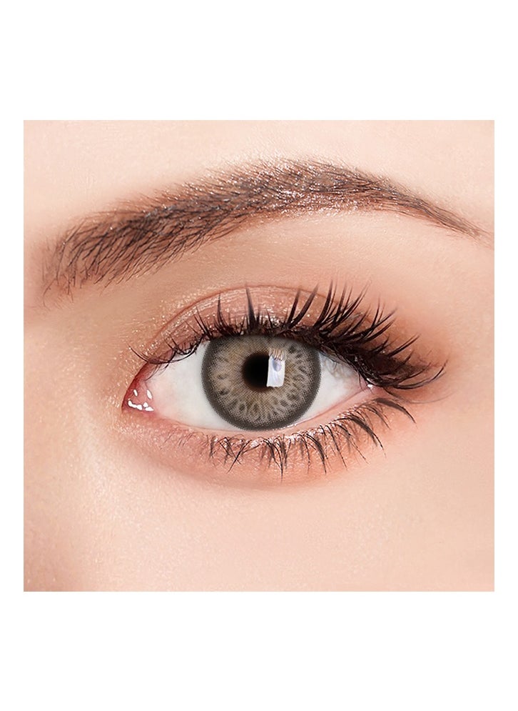 UYAAI Gray Yearly Colored Contact Lenses, Unisex Cosmetic Contact Lenses, Natural Fashion Lenses, With Case  - Image 2