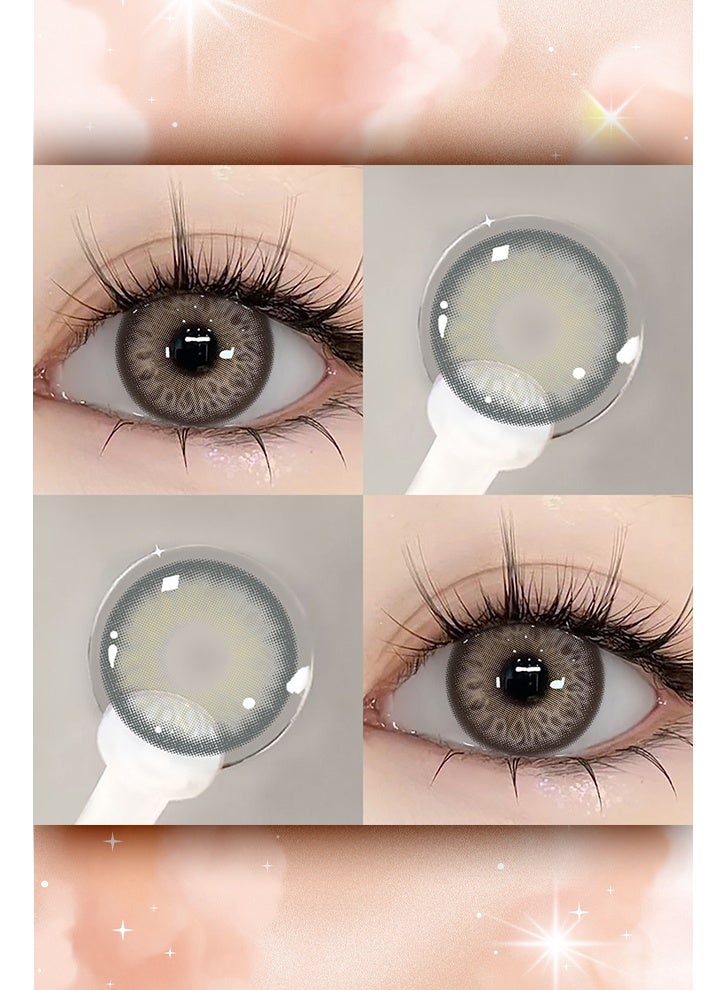 يواي عدسات لاصقة ملونة رمادية سنوية، عدسات لاصقة تجميلية للجنسين، عدسات طبيعية عصرية، 42٪ ماء - Image 5