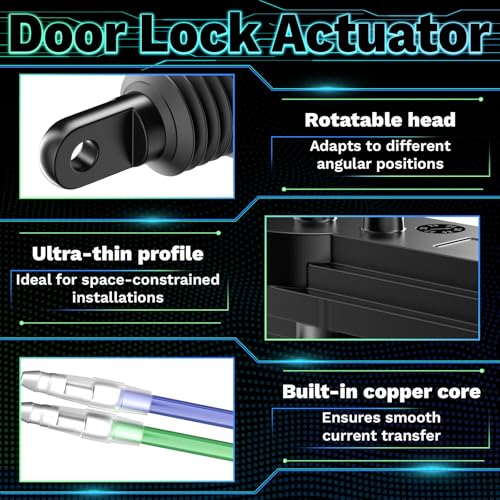 ecocstm 2 PCS 12v Door Lock Actuator Kit, Universal Power Mode Door Lock Actuator with Tool Set, 2 Wire Electric Blend Door Lockout Actuators, Adds Power Doors Locks to Most Vehicles - Image 2