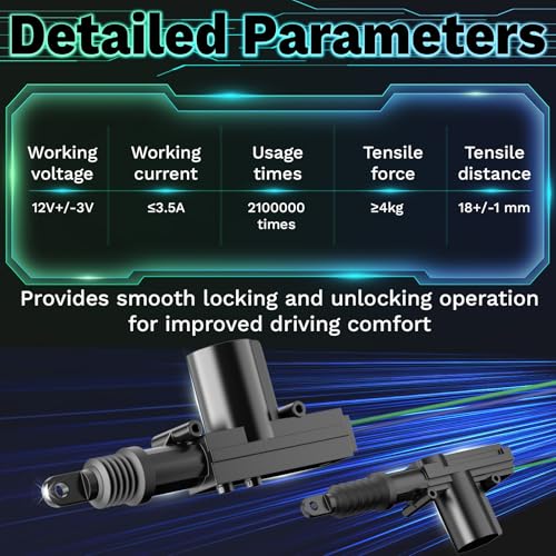 ecocstm 2 PCS 12v Door Lock Actuator Kit, Universal Power Mode Door Lock Actuator with Tool Set, 2 Wire Electric Blend Door Lockout Actuators, Adds Power Doors Locks to Most Vehicles - Image 5