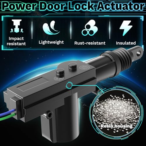 ecocstm 2 PCS 12v Door Lock Actuator Kit, Universal Power Mode Door Lock Actuator with Tool Set, 2 Wire Electric Blend Door Lockout Actuators, Adds Power Doors Locks to Most Vehicles - Image 4