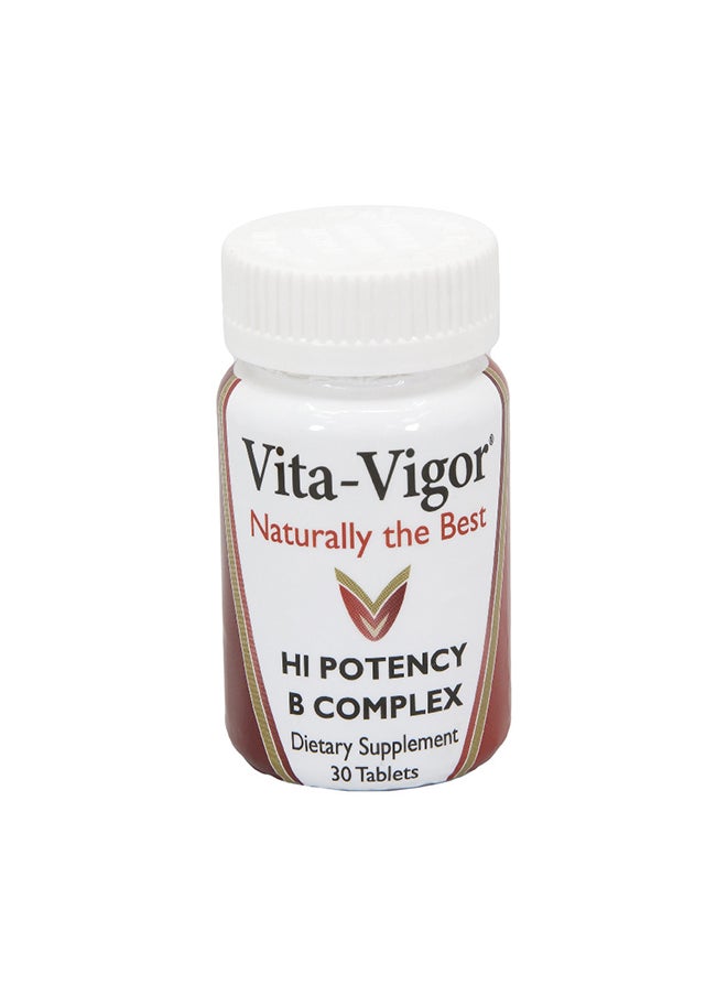 Vita-Vigor - Vita-Vigor Hi Potency B Complex Tablets-Pack Of 30 - Image 1