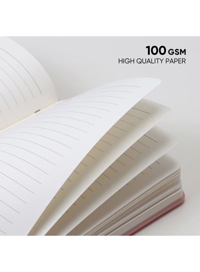 Wiisdatek Notebook Journal, Lined Leather Hard Cover,100Gsm Thick Paper with Inner Pocket for Writing Note Taking Office School,5"×8.25"(Grey) - Image 2