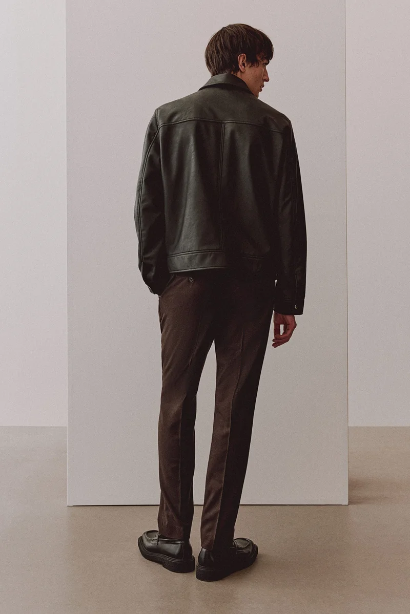 H&M Slim Fit Wool-Blend Trousers