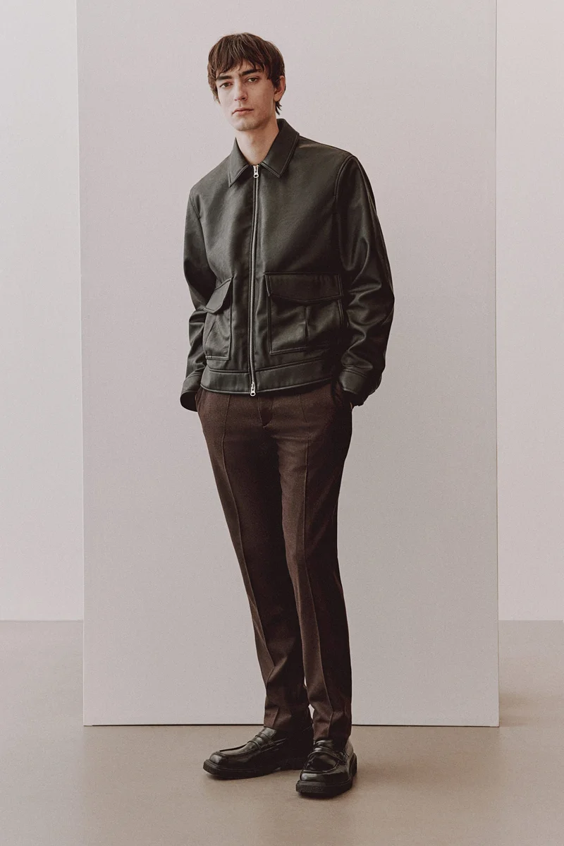 H&M Slim Fit Wool-Blend Trousers
