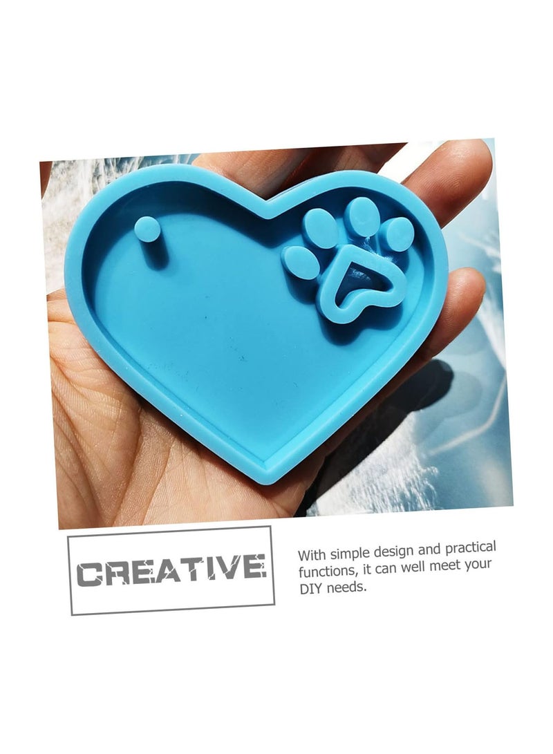 GGOOT Silicone Mold Heart Pendant Resin Keychain Cookie Molds I Love Dad Silicone Mold Keychain Making Mold Mom Word Keychain Molds Keyring Charm Making Molds DIY Pendant Moulds 3pcs - Image 2