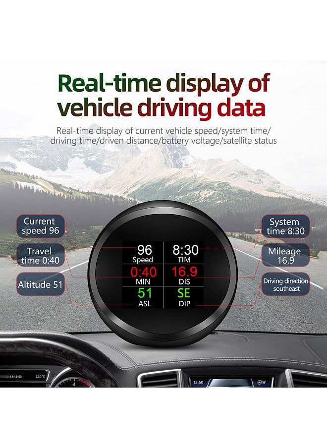 Generic - GPS Speed Slope Meter, Digital Inclinometer Level & Angle Gauge, Head Up Display Speedometer, Bevel Tilt Gauges with Multifunctional Function for All DC5-18V Car - Image 1