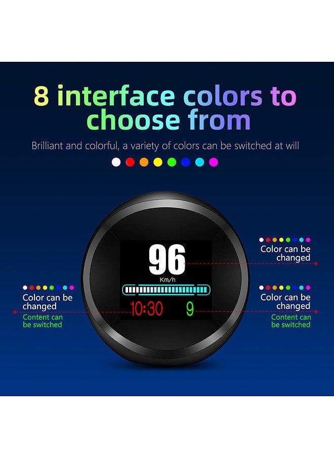 Generic - GPS Speed Slope Meter, Digital Inclinometer Level & Angle Gauge, Head Up Display Speedometer, Bevel Tilt Gauges with Multifunctional Function for All DC5-18V Car - Image 1