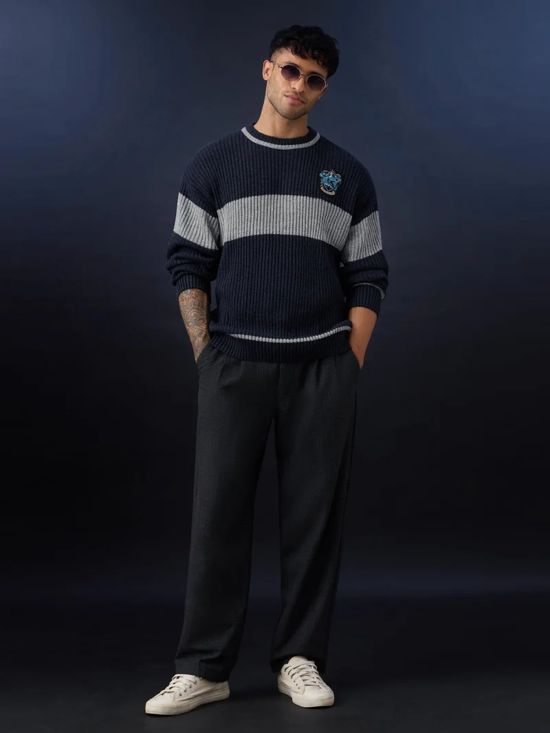 The Souled Store The Souled Store Men Harry Potter Multicolor Applique Oversized Pullovers