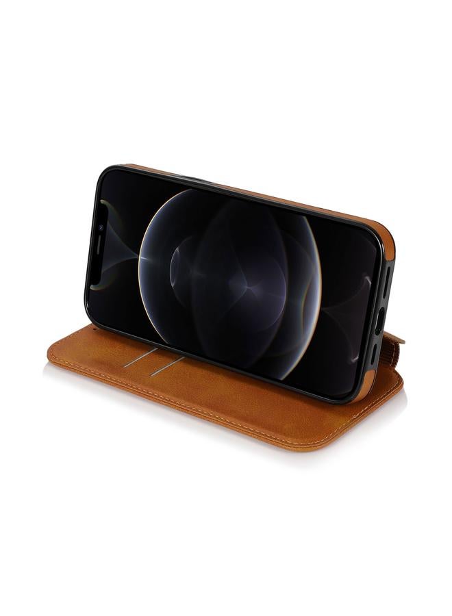 Zaboon Case For iPhone 12 Pro Max Knight Magnetic Suction Leather Phone Case - Image 5