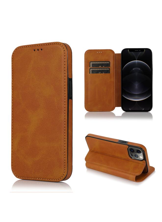 Zaboon Case For iPhone 12 Pro Max Knight Magnetic Suction Leather Phone Case - Image 1