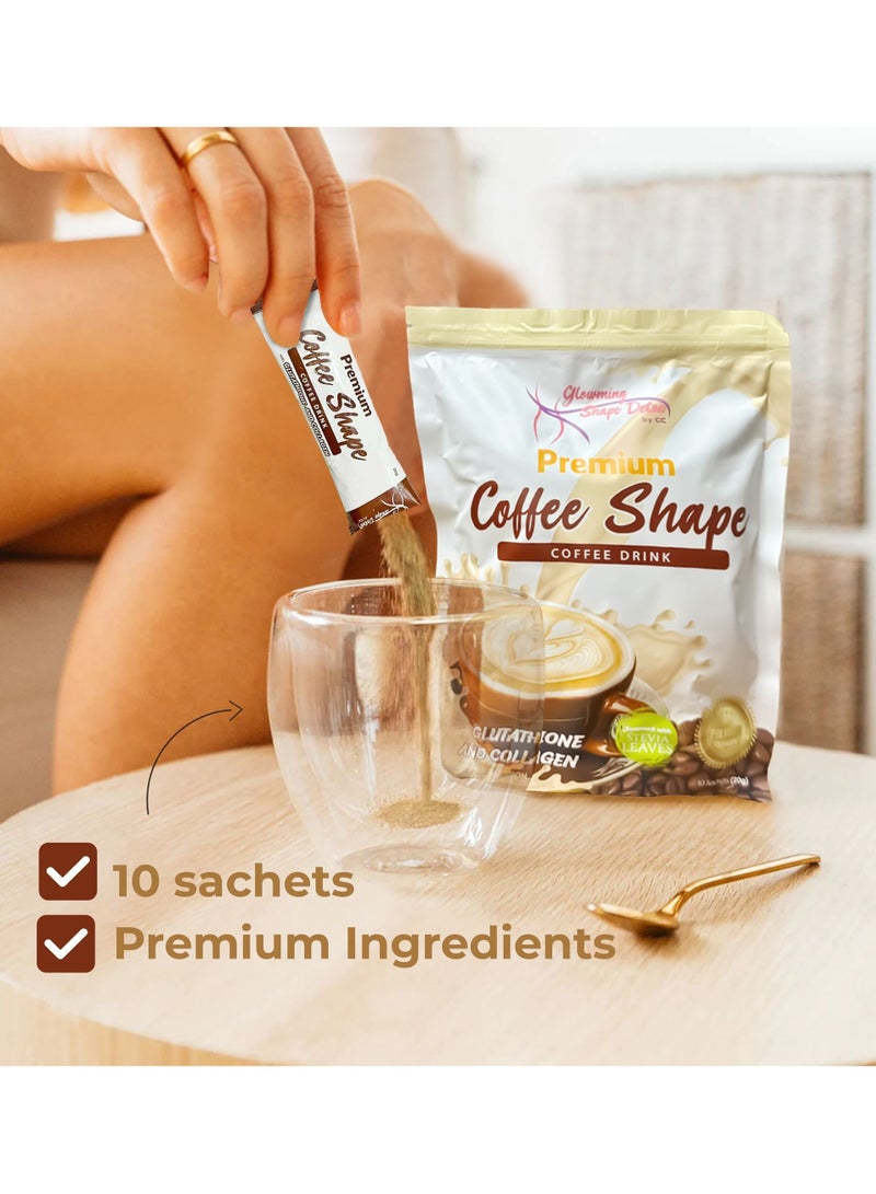 Premium Coffee Shape Coffee Drink 200g x 10 sachets
